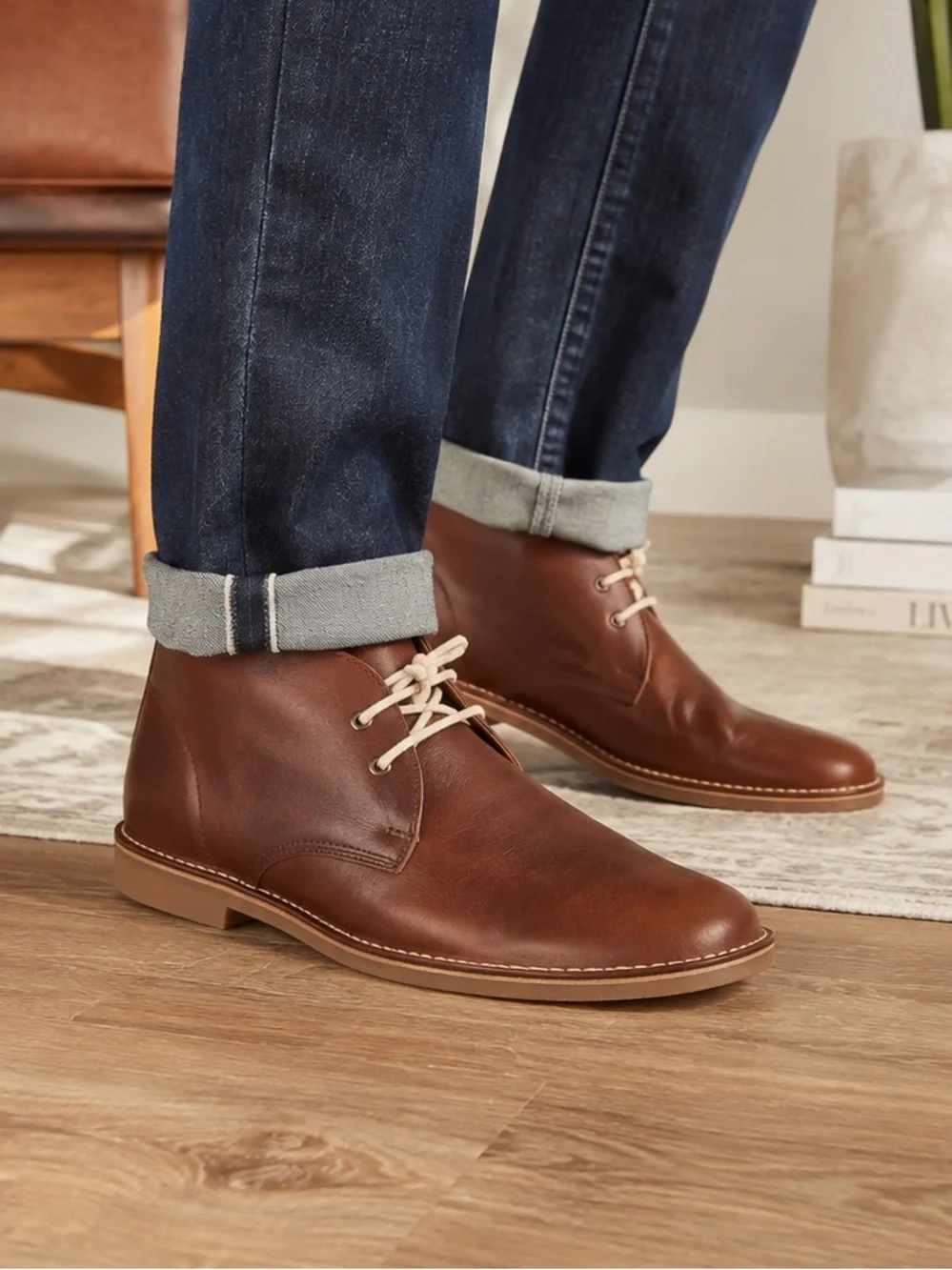 Michael Shannon by Clarks Radford Vibe Chukka Boots Men’s 11 Dark Tan Leather